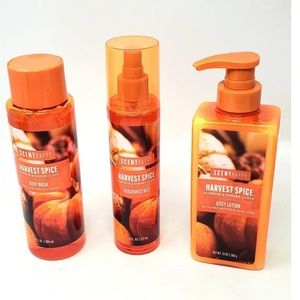 New Sealed Scent Happy Harvest Spice Body Lotion, Fragrance Mist & Body Wash